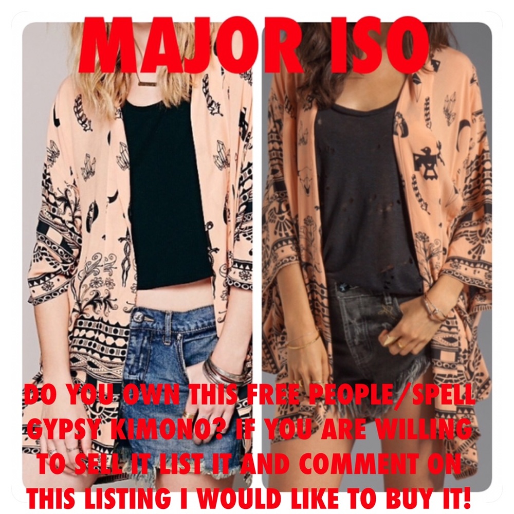 👀ISO👀 Free People/ Spell & Gypsy Tribal Kimono - Picture 1 of 1